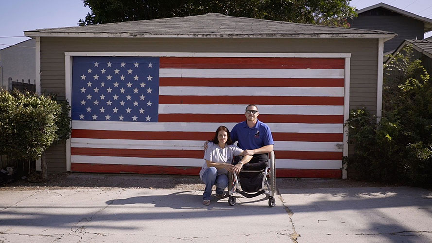 Young military honor guard