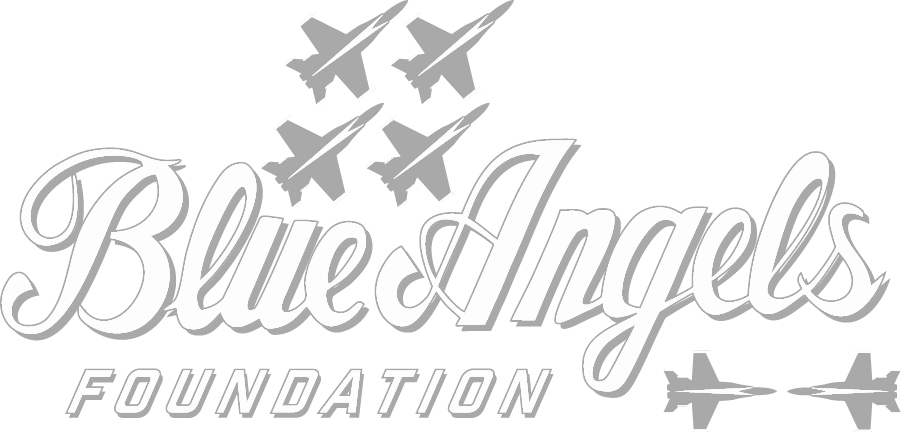 Blue Angels Foundation footer logo in white