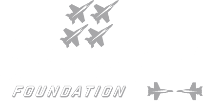 Blue Angels Foundation footer logo in white